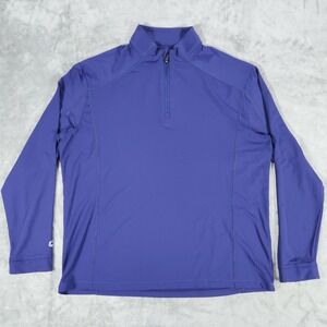 IBKUL‎ Pullover Mens Large Blue Quarter Zip UPF 50+ Golf Sun Protection Athletic